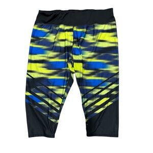 Danskin Now Blue and Yellow capri athletic leggings